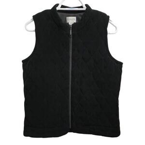 Chico’s Travelers Black Quilted Stretch Womens Vest size 3 / XL
